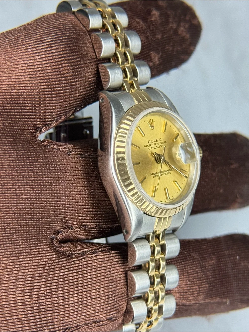 Rolex 69173 Two-Tone Ladies Datejust Champagne Dial Watch